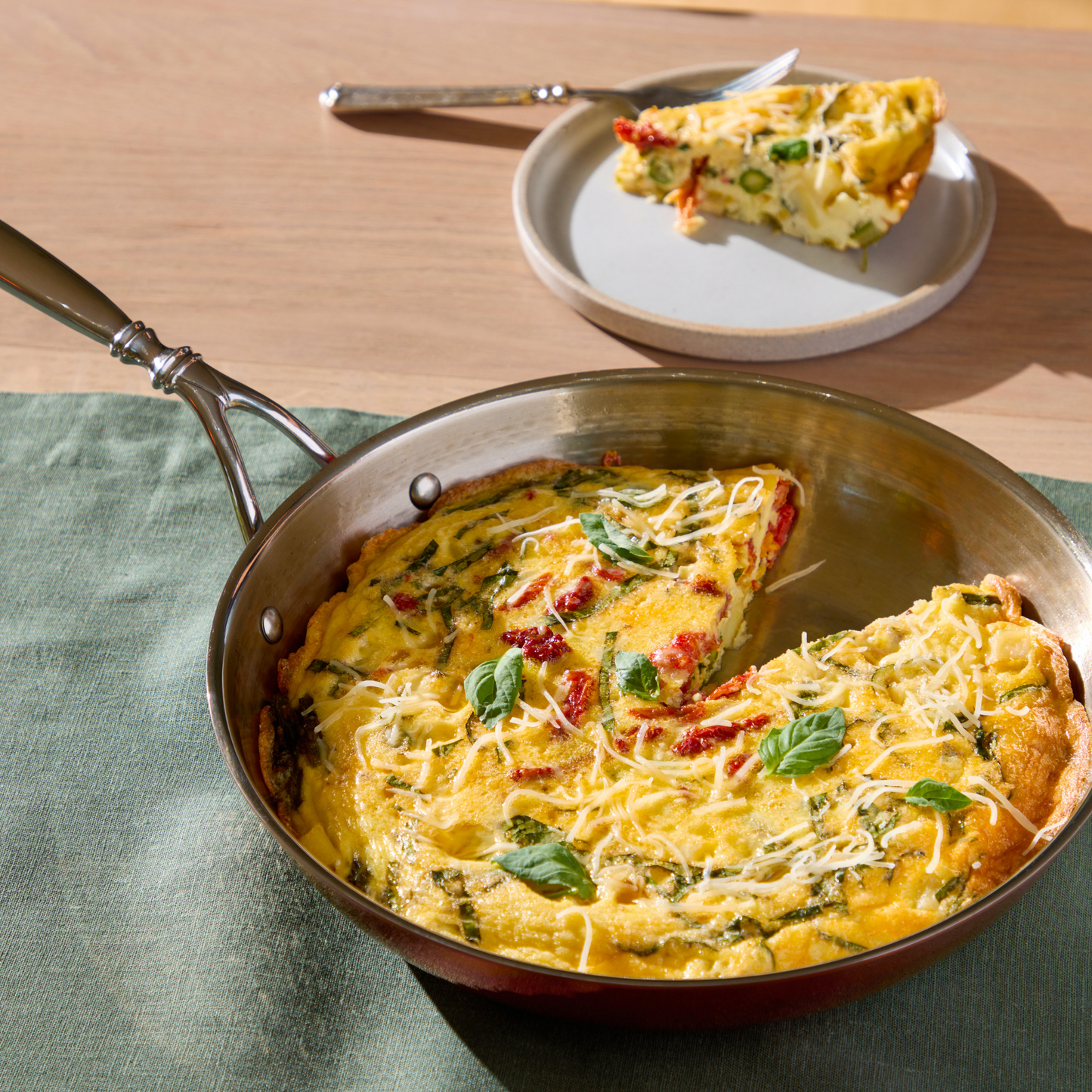 Frittata in an Opus Cupra hammered copper with stainless steel lining from Ruffoni.