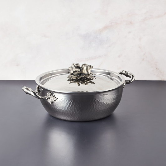 Ruffoni Opus Prima 4qt Chef Pot in clad stainless steel