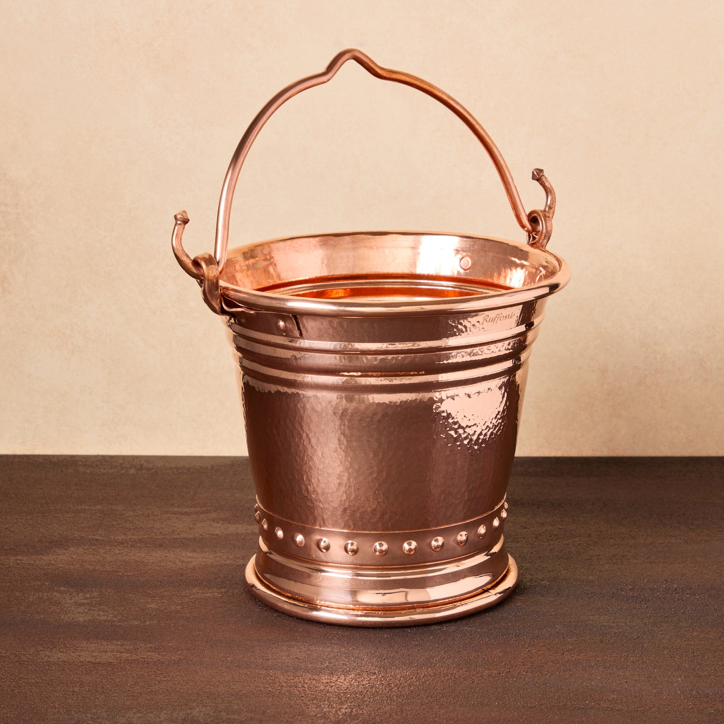 Medium Wine  Bucket hammered for increased strength and lasting beauty