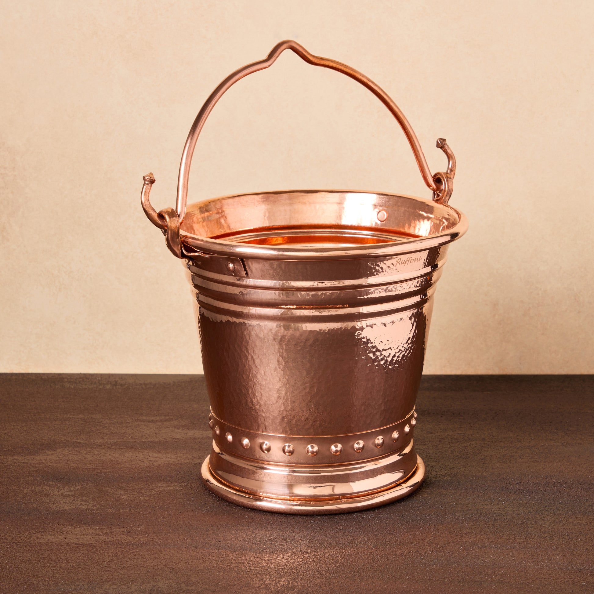 Medium Wine  Bucket hammered for increased strength and lasting beauty