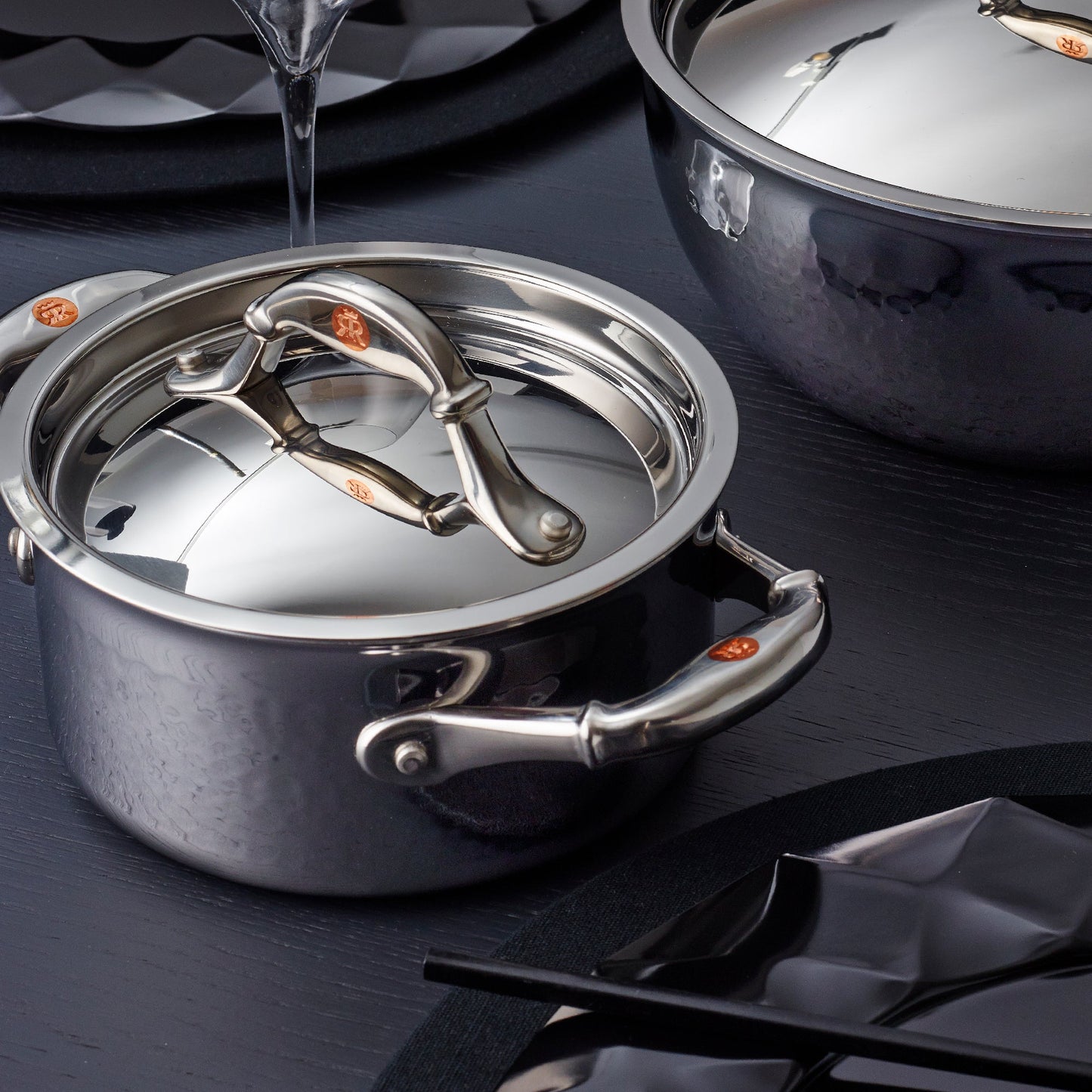 Hammered clad stainless steel cookware from Ruffoni