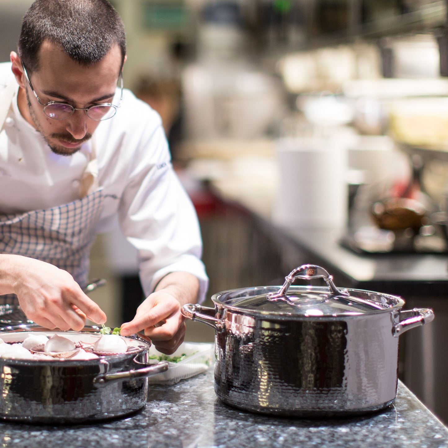 Hammered clad stainless steel cookware from Ruffoni