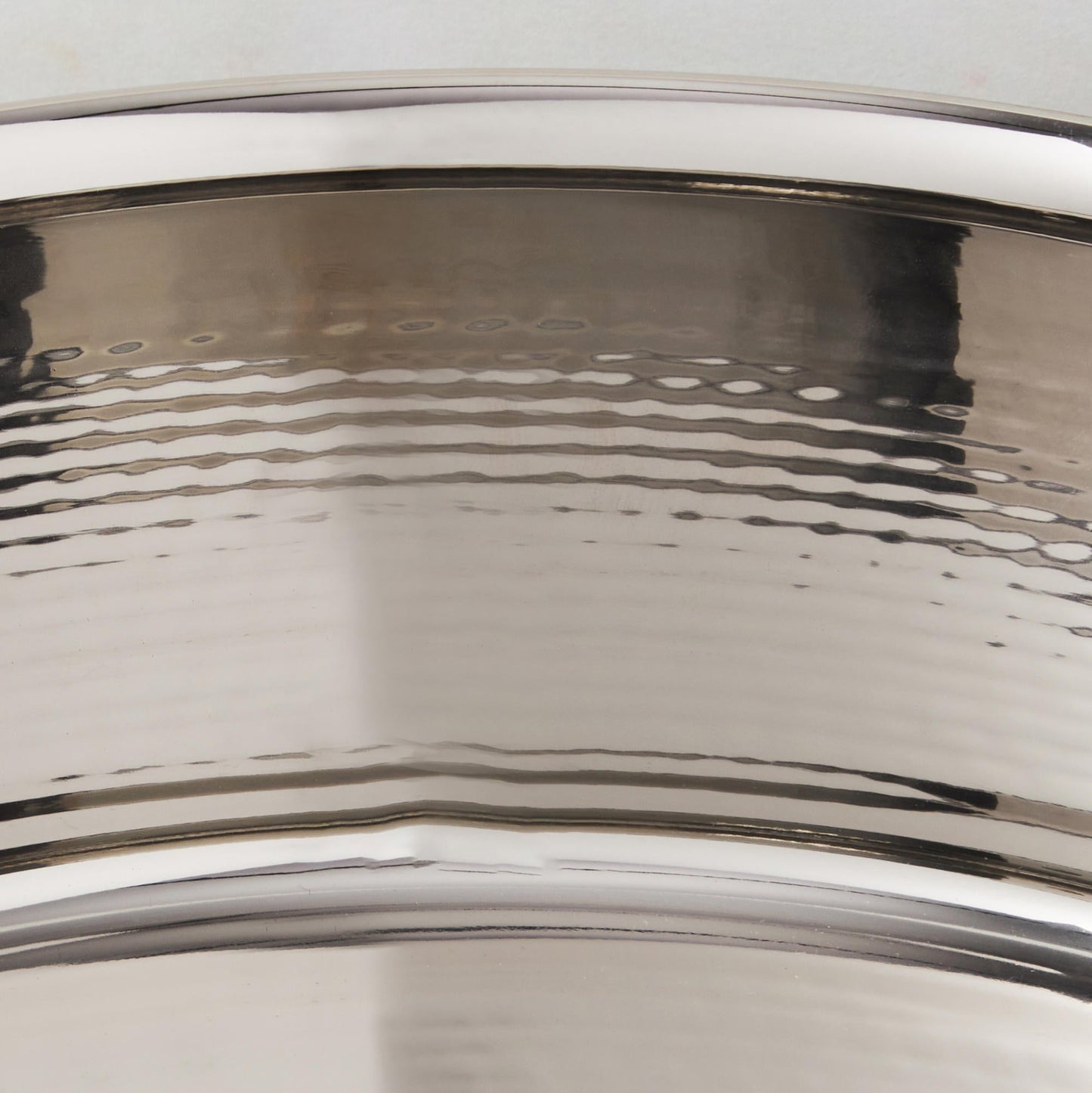 Mirror polished and hammered clad stainless steel saucepan from Ruffoni