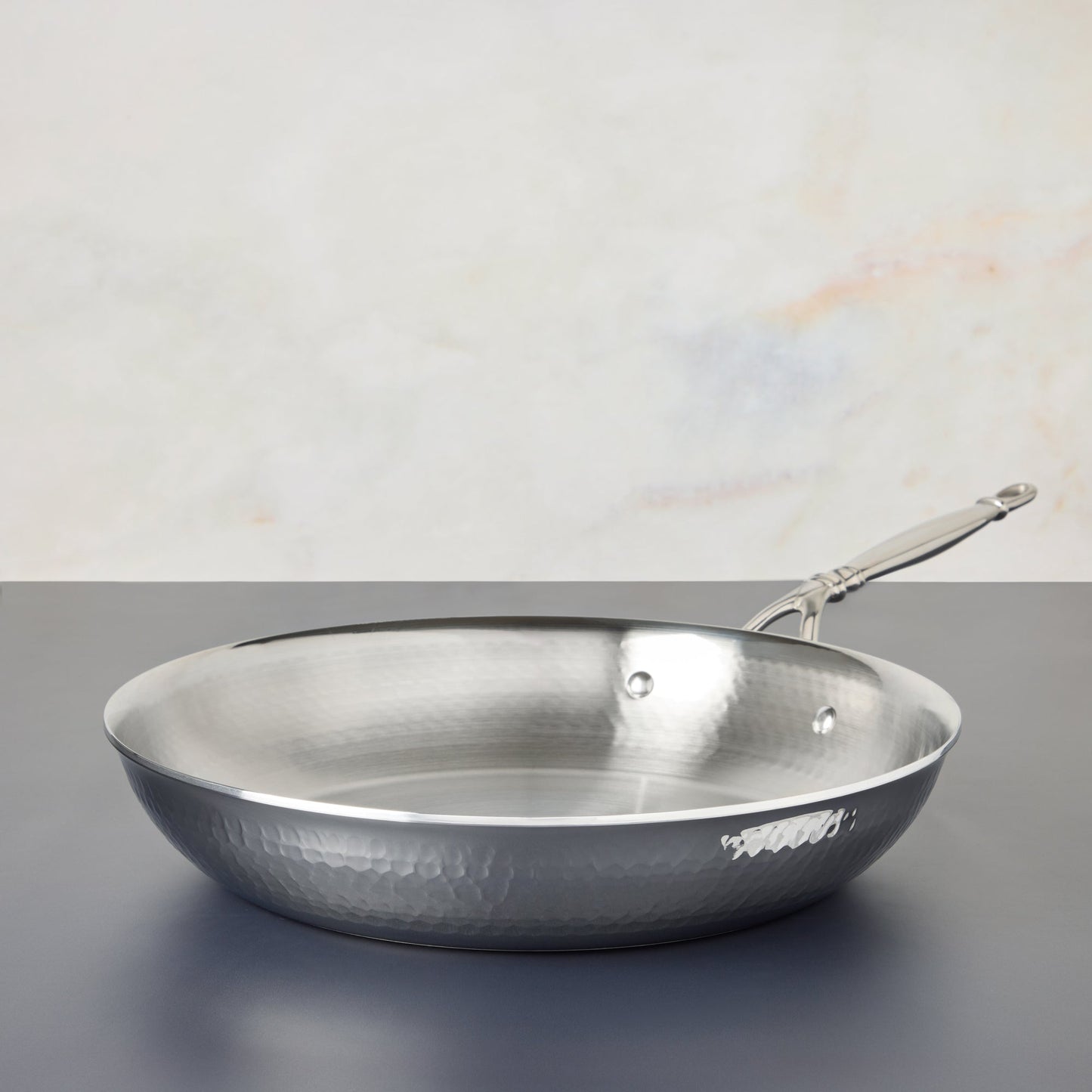 Opus Prima hammered clad stainless steel frying pan from Ruffoni