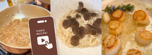 Truffle risotto with seared scallops