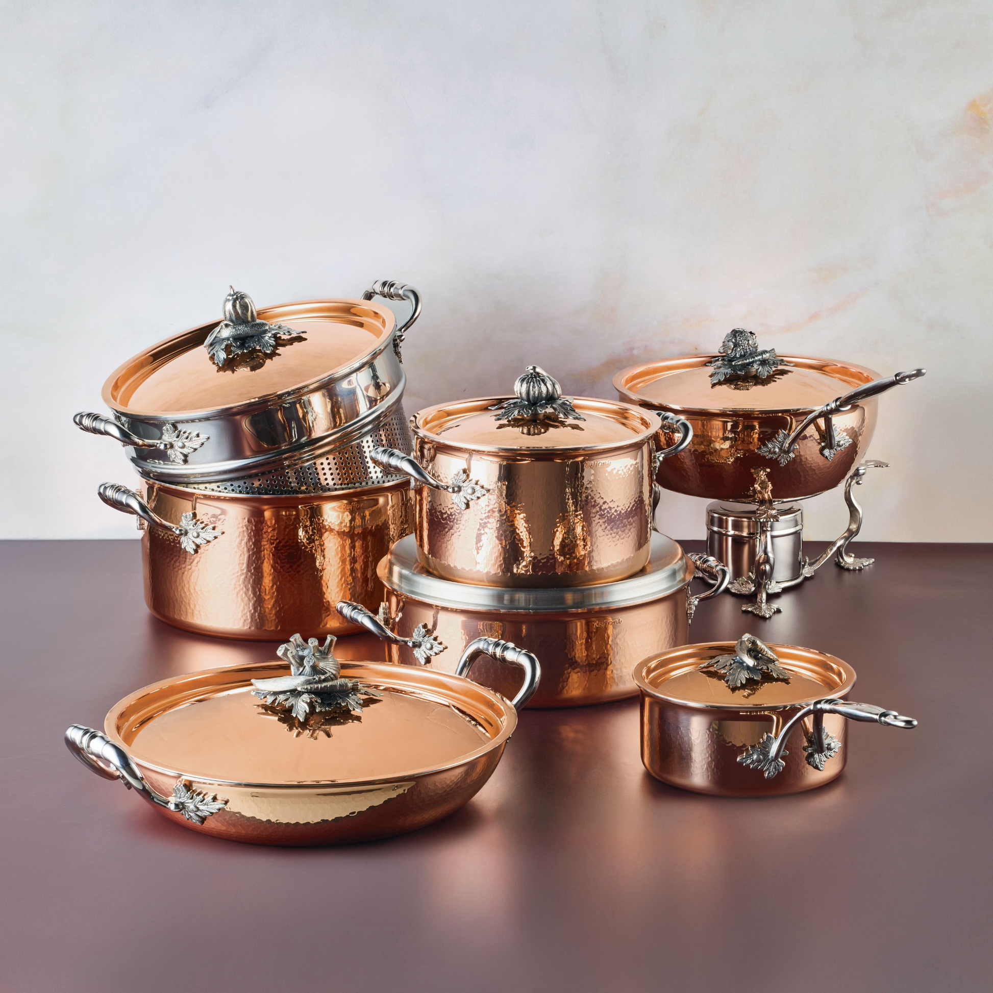Ruffoni 14 Piece Copper Cookware Set in Wooden Box - Opus Cupra Ruffoni 14 Piece Copper Cookware Set in Wooden Box - Opus Cupra
