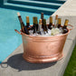 Hammered copper Large Ice Bucket, copper handles, from Ruffoni Historia collection