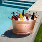 Hammered copper Large Ice Bucket, copper  handles, from Ruffoni Historia collection