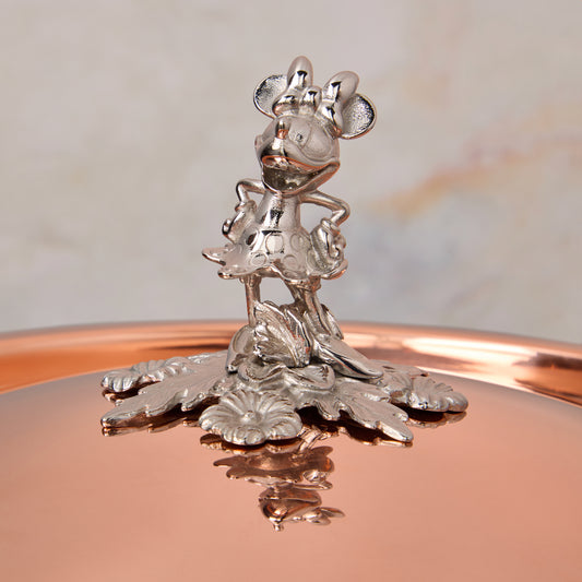 Disney x Ruffoni Opus Cupra decorated knob representing Minnie Mouse, in stainless steel by Ruffoni