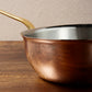 Ruffoni signature engraved on the polished copper exterior of Olivia Cupra cookware