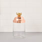 1 QT Glass Kitchen jar with sealed copper lid and lotus flower knob