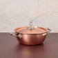 Disney x Ruffoni Opus Cupra 4 qt chef pot hammered copper with special edition Disney-inspired knobs in stainless steel featuring Minnie Mouse, by Ruffoni
