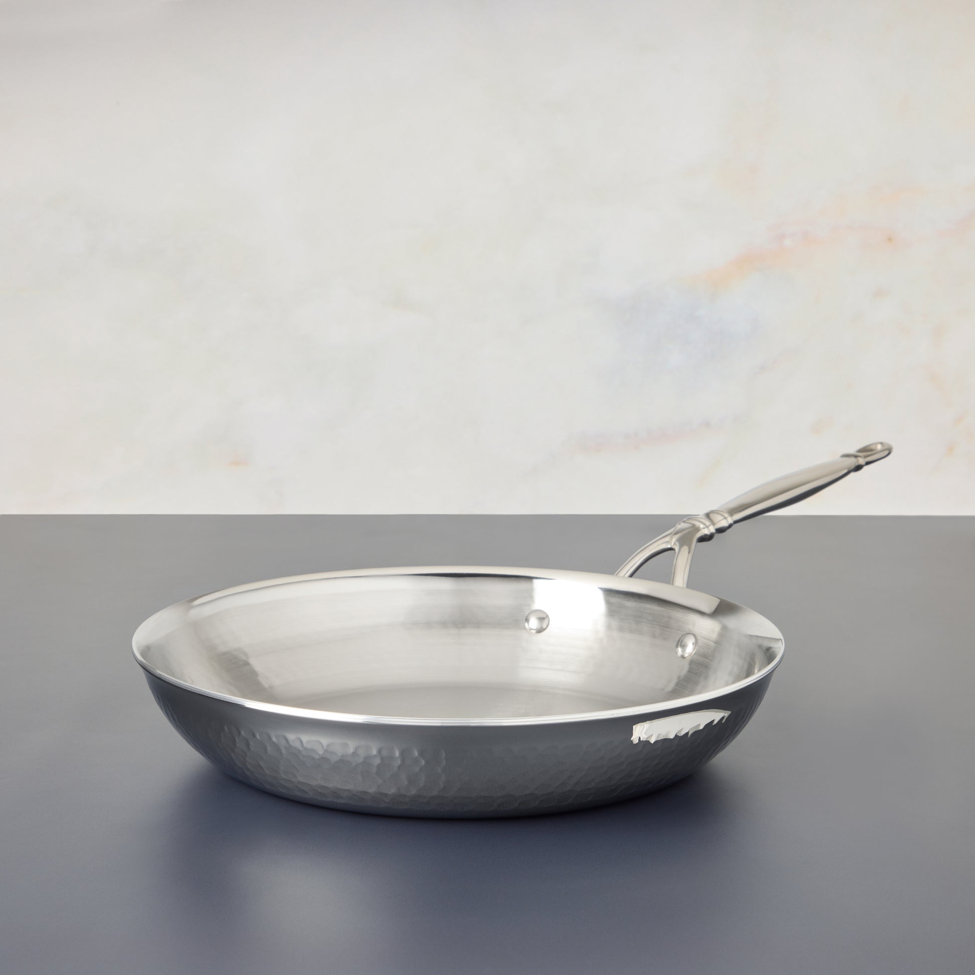 10" frying pan hammered clad stainless steel from Ruffoni