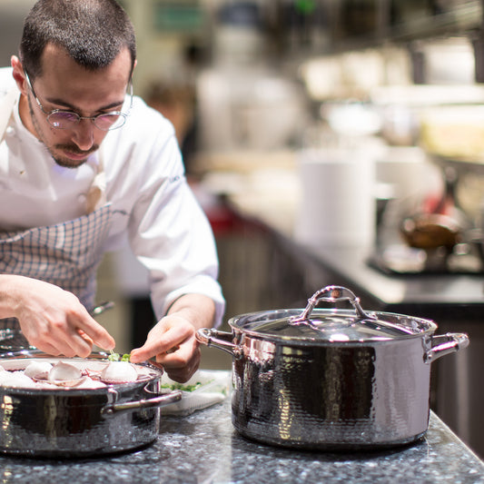 Hammered clad stainless steel cookware from Ruffoni