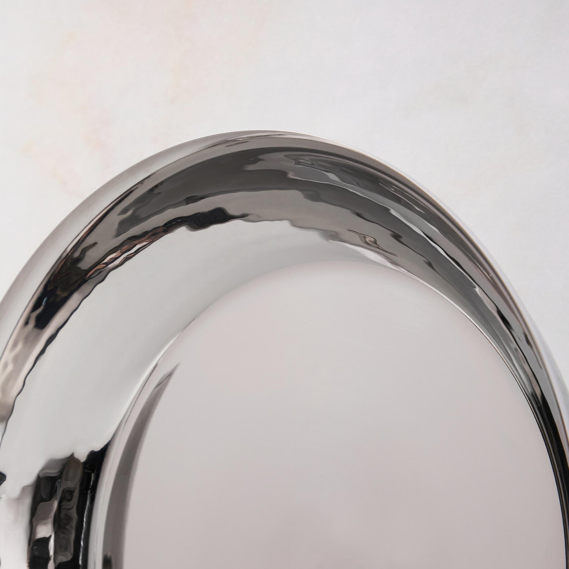Mirror polished and hammered clad stainless steel saucepan from Ruffoni