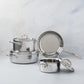 Hand-hammered, clad stainless steel 7-piece set from Ruffoni