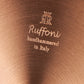Ruffoni Made in Italy brand logo stamped under Opus Cupra copper 3 qt sauté for authenticity