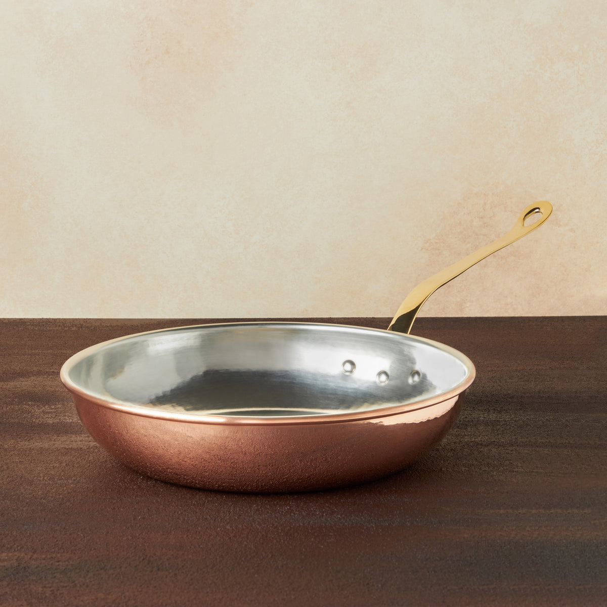 Ruffoni Historia Decorated Frying Pan, hammered copper with tin lining, 11 inch diameter, 3 quart capacity